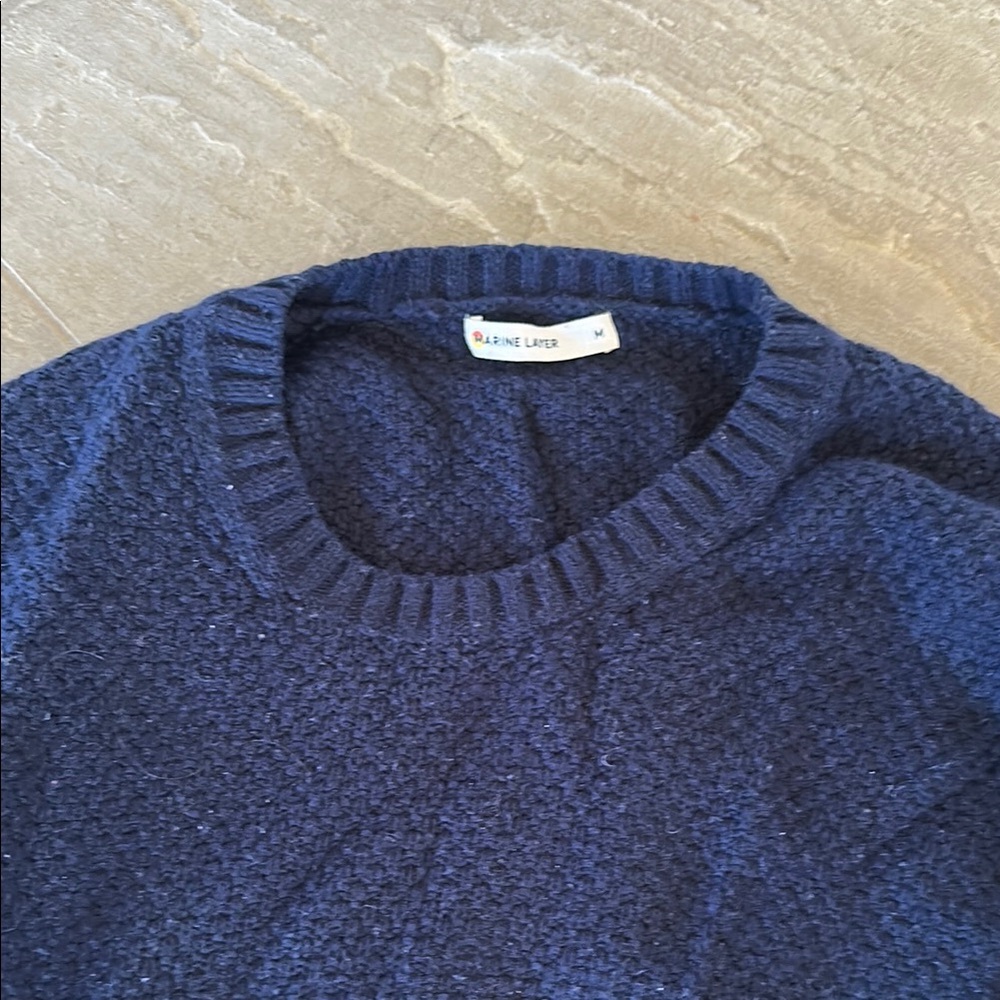 Marine Layer Blue Knit Sweater
